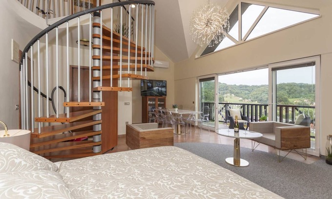 Podcetrtek Apartment | Experience Duplex Penthouse at Aparthotel Rosa - 10/10 Rated