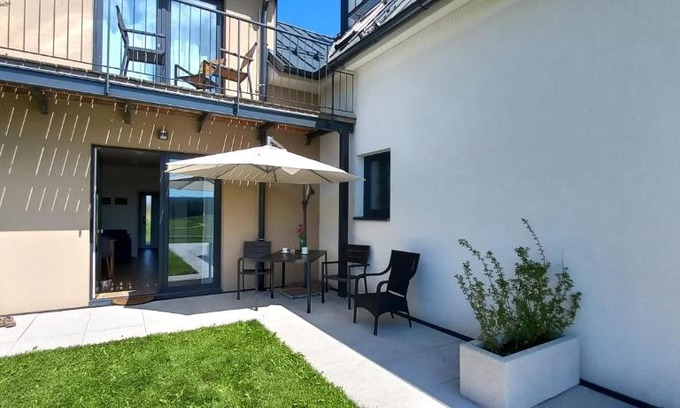 Frymburk Apartment | Seaside Escape at Dvě Zátoky Kovářov Studio - Rated 9.3