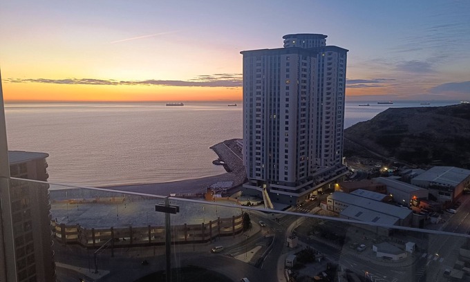 Gibraltar Apartment | E1 Spacious Studios, Sea and Beach Views, HIgh Floor