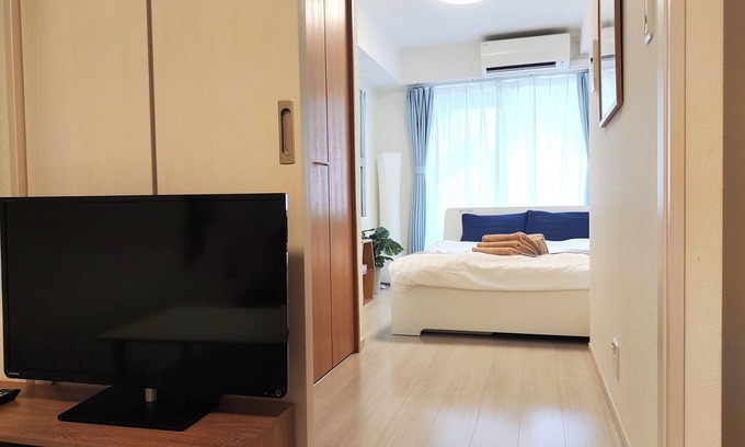 Nakano Apartment | Modern Blue-Toned Room in Nakano-ku, Tokyo with Kitchen