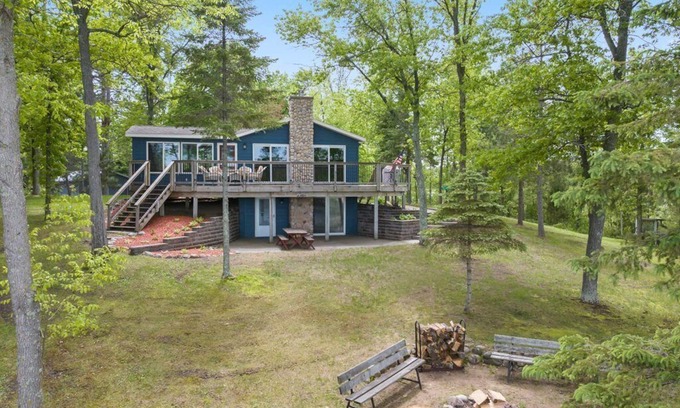 Pine River Cabin | Experience Whitefish Chain: Cozy Fishing Cabin with Pool