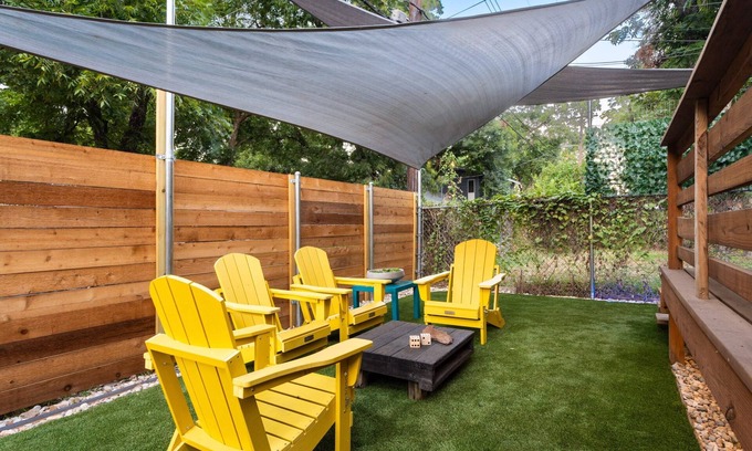 East Cesar Chavez House | Inviting East Austin Bungalow with BBQ and Firepit Fun!