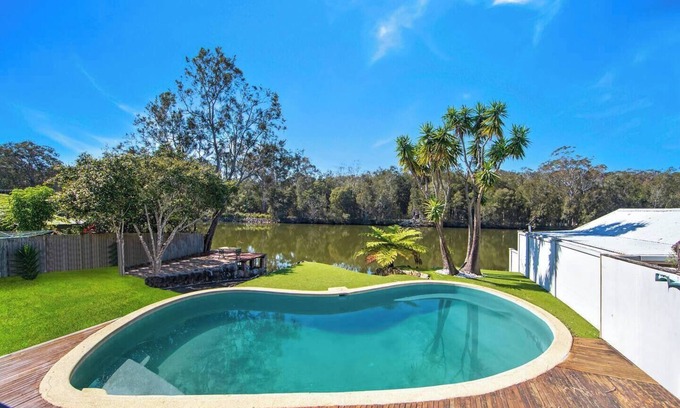 Wyong House | Relaxing Poolside Retreat on Wyong River with Pet-Friendly Options