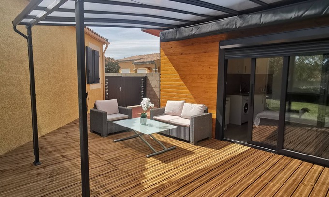 Aubord Ski Chalet | Charming ECO Mini Chalet for Two with Ocean View & Spa