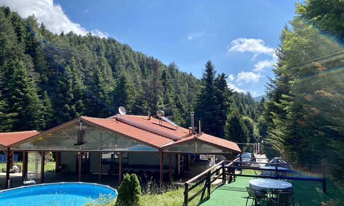 Karya Villa | Eco Villa Olympus: Mountain Retreat with Pool and Sauna