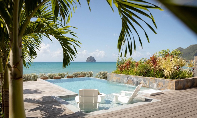 Le Diamant Villa | Explore Eden Roc Villas: Ocean View with Private Pool