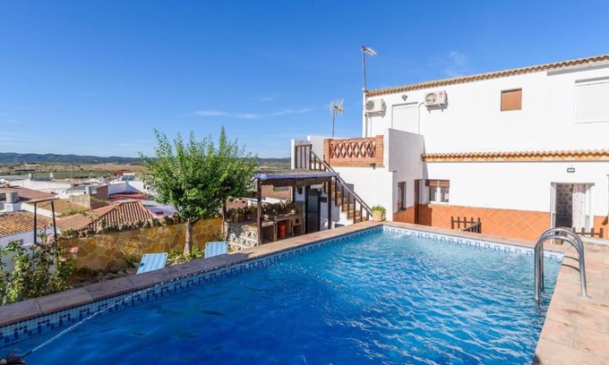 La Puebla de los Infantes House | Relax at El Castillo Puebla de Los Infantes with Private Pool