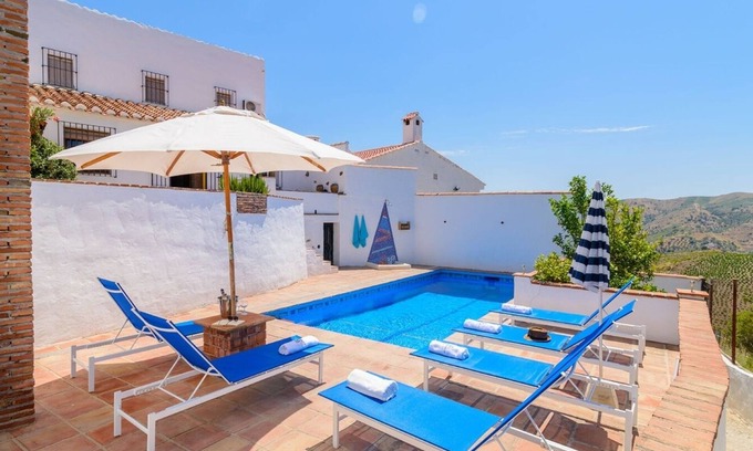 Almachar Villa | Tranquil El Zorro Almáchar with Ocean View & Private Pool