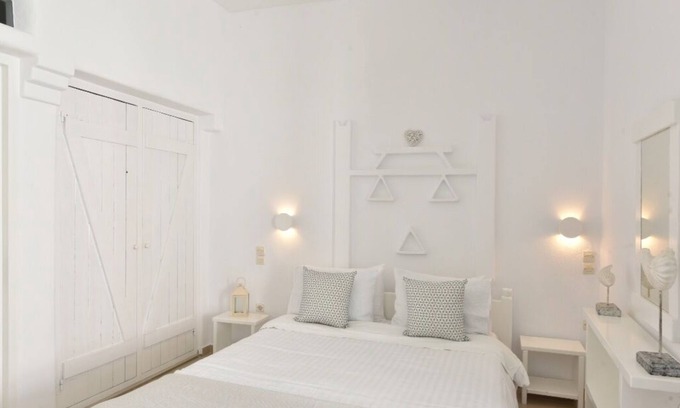 Mykonos Apartment | Discover Eleanna's Deluxe Studio with Cozy Patio Retreat
