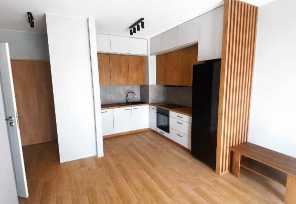 gmina Czernica Apartment | Chic 1-Bedroom Flat with Balcony Near Wrocław, Rated 9.2