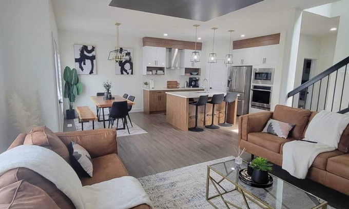 Northeast Edmonton House | Boho Style 4 Bedroom Retreat with Family-Friendly Amenities