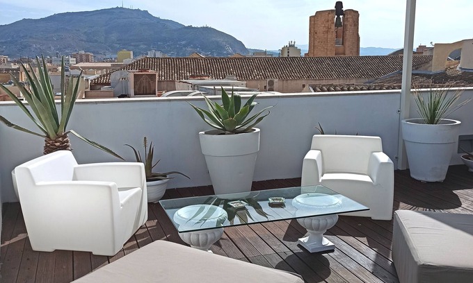 Trapani City Centre Apartment | Stunning Penthouse with Sea View in Historic Trapani