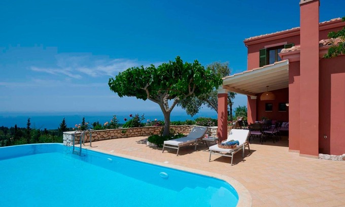 Kavallos Villa | Beautiful Lefkada Villa Paeonia with Private Pool & Views