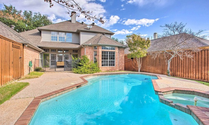 Plano House | Elegant Plano Home with Private Pool & Spa Amenities
