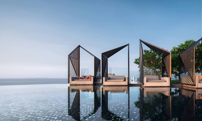 Pattaya Bay Condo | Elegant Room With Roof Top Pool - Best In Pattaya