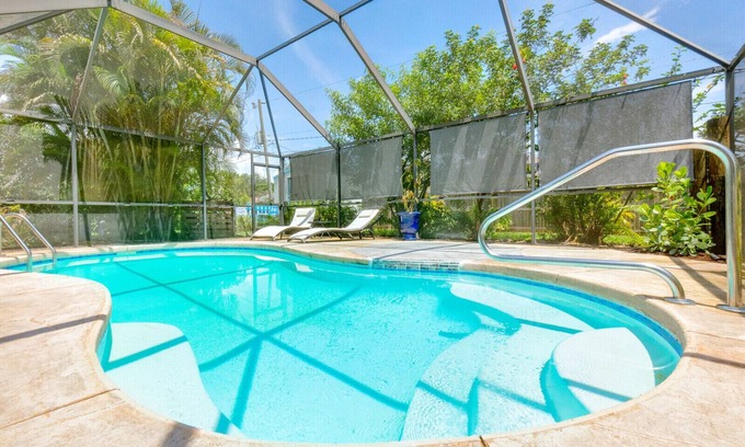 Palm Bay House | Inviting Space Coast Home with Pool, Garden & Game Room