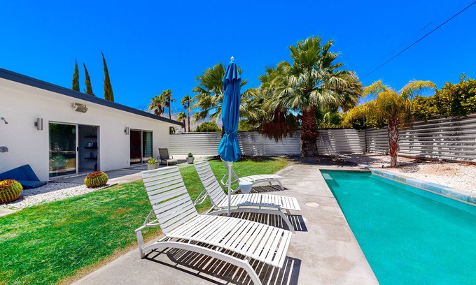 Palm Springs House | Stylish Wexler Home with Private Pool & Spa, Pets Welcome