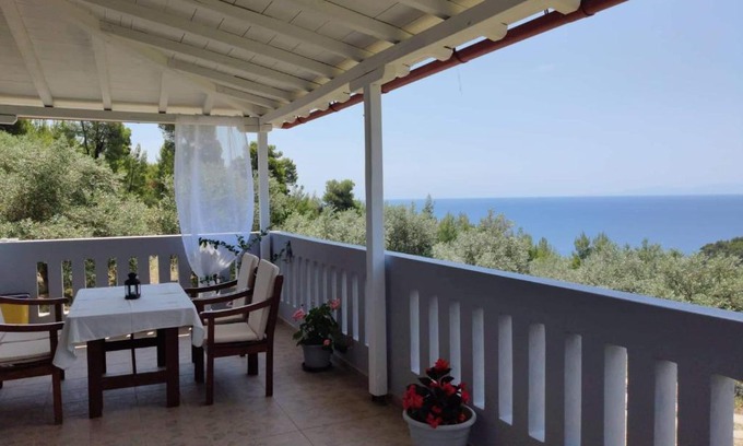 Votsi House | Scenic Elia House with Breathtaking Views Among Olives