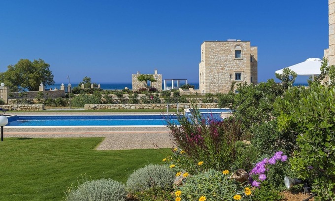 Kolymvari Villa | Emerald Villa: 70m from Beach with Private Pool & Spa
