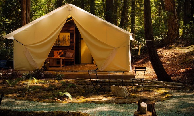 Mayne Island RV Rental | Enchanting Wall Tent