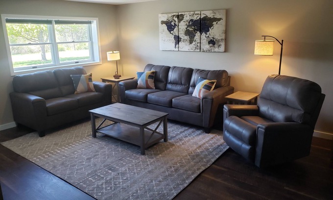 Burdett Apartment | Exceptional End-Unit Apartment with Lawn & Family Amenities