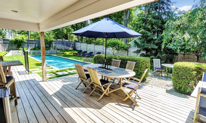Sag Harbor House | Unwind at a Summer Retreat in Sag Harbor Village, Near Main St