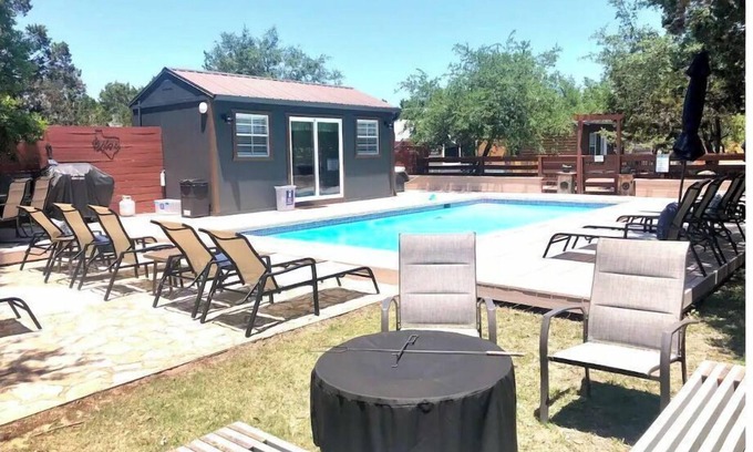 Austin Cabin | Entire Resort: 9 Cabins with Pool and Ocean View Awaits