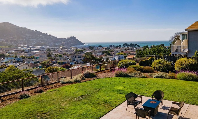 Linda Mar House | Ocean View Retreat: Perfect for Family Fun & Adventure