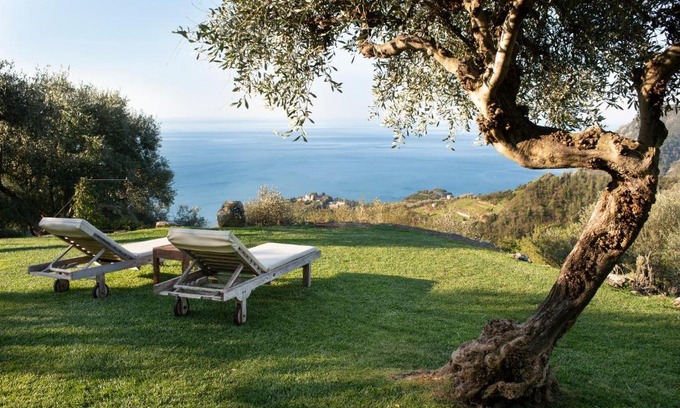 Monterosso al Mare House | Elegant Eremo della Maddalena with Oceanfront Pool & Hot Tub