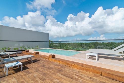 Ek Balam Village Apartment | Escape To Nature, Pool, Jacuzzi, Gym & Yoga Space