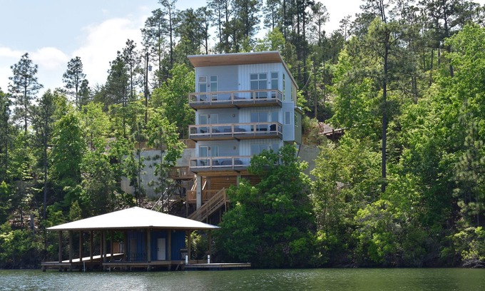 Dadeville House | Modern Lakefront Home with Breathtaking Views & Spa