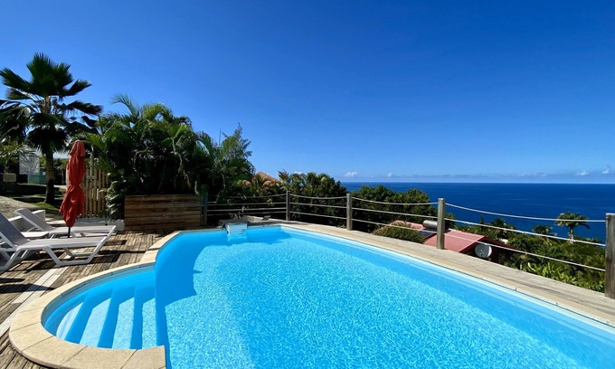 Deshaies Apartment | Unwind at Espace Harmonie with Ocean Views & Family-Friendly Amenities