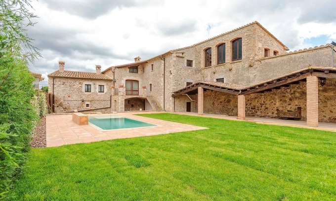 Bordils Villa | Beautiful Masía with Pool and Ocean Views Near Girona