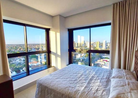 Jardim dos Estados Apartment | Elegant Alto Studio on 22nd Floor with Hot Tub & Pool