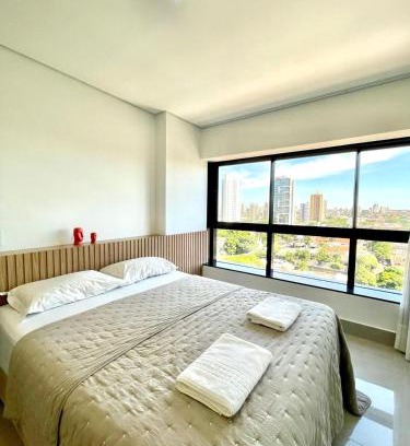 Jardim dos Estados Apartment | Complete Studio on 15th Floor with Oceanfront Views