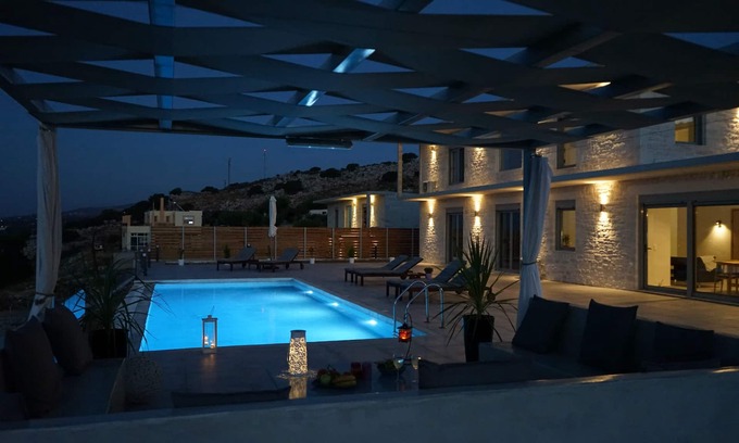 Atsipópoulon Villa | Elegant Eva Villas West with Private Pool & Sea View