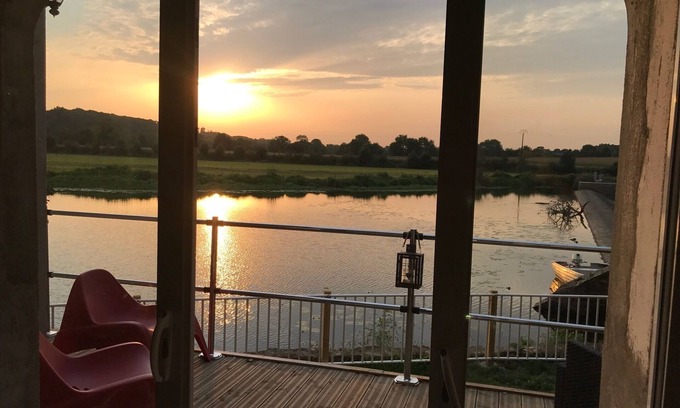 Le Lion-d'Angers House | Serene Island Mill with Pool and Pet-Friendly Amenities