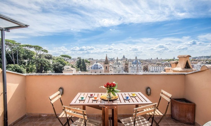 Quartiere III Pinciano Apartment | Unique Attic with Private Terrace Overlooking Piazza Del Popolo