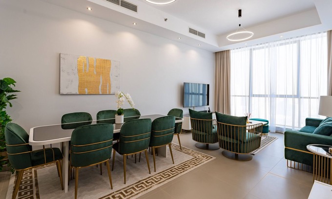 Sharjah Apartment | Elegant 2BR Beach Apartment with Pool & Family Amenities