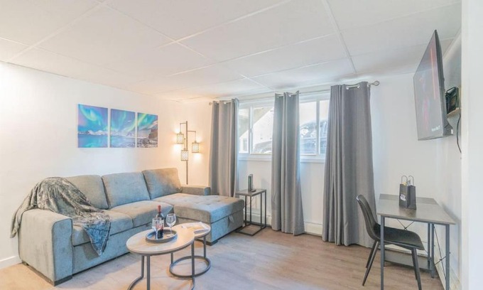 Fairbanks Apartment | Modern Work Space for Families with High Guest Ratings