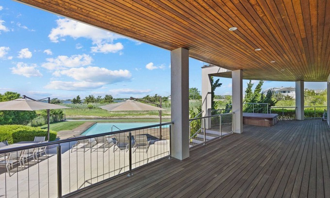 Westhampton House | Modern Westhampton Home with Private Pool and Ocean Views