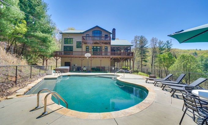 Unaka House | Inviting Home with Smoky Mountain Views and Private Pool