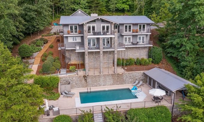Cullman House | Elegant Smith Lake Home with Private Pool & Gorgeous Sunsets