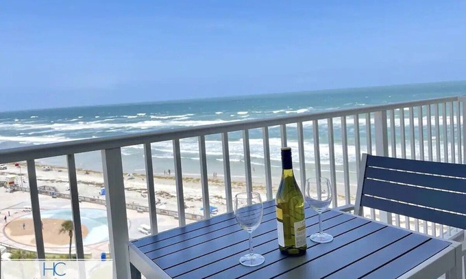 Hustons Daytona Beach Apartment | Ocean View Studio with Balcony and Top Amenities Await!