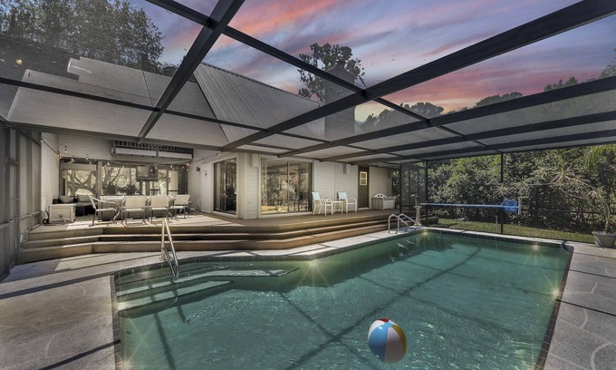 Avon Park House | Artistic Retreat by Lake Lotela with Heated Pool & Game Room