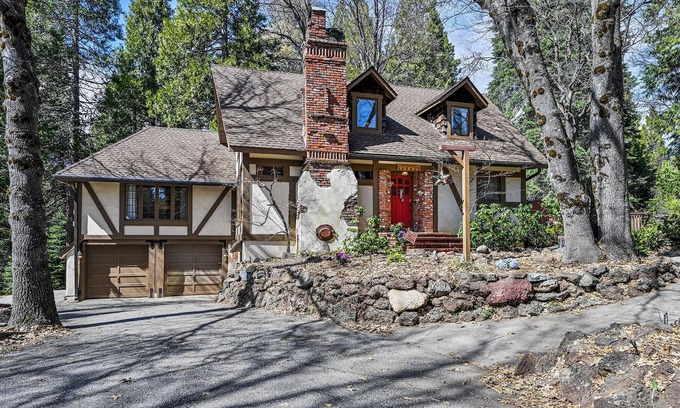 Mount Shasta House | Elegant Falconhurst Estate: Tudor Manor in Private Oasis