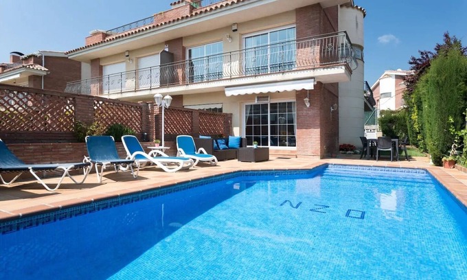Sant Vicenc de Montalt House | Family Retreat with Pool Steps from the Beachfront