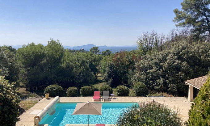 Tourtour House | Family Haven with Pool, Park & Scenic Views for All
