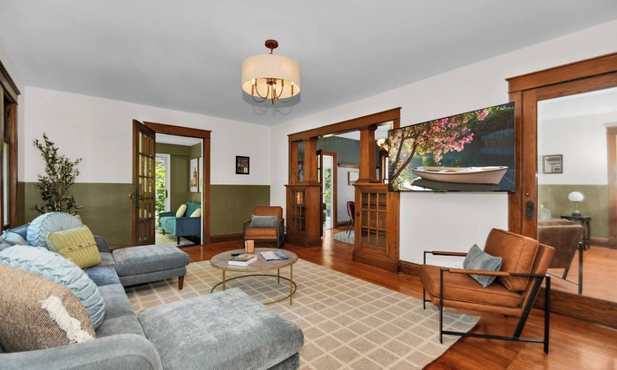 Northshore Triangle House | Historic Family Home Near ND with Fire Pit & Game Room