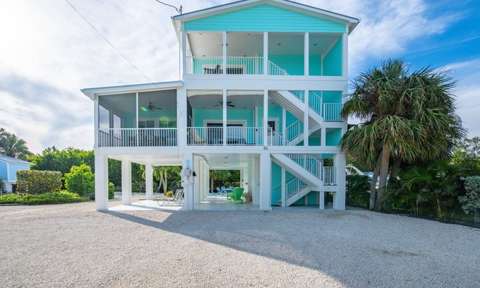 Cudjoe Key House | Serene Getaway: Private Pool, Spa & Ocean Views Await